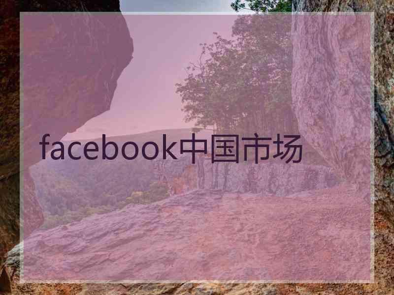 facebook中国市场