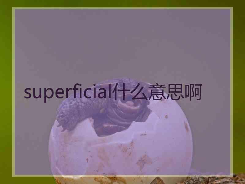 superficial什么意思啊