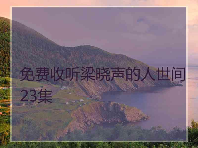 免费收听梁晓声的人世间23集