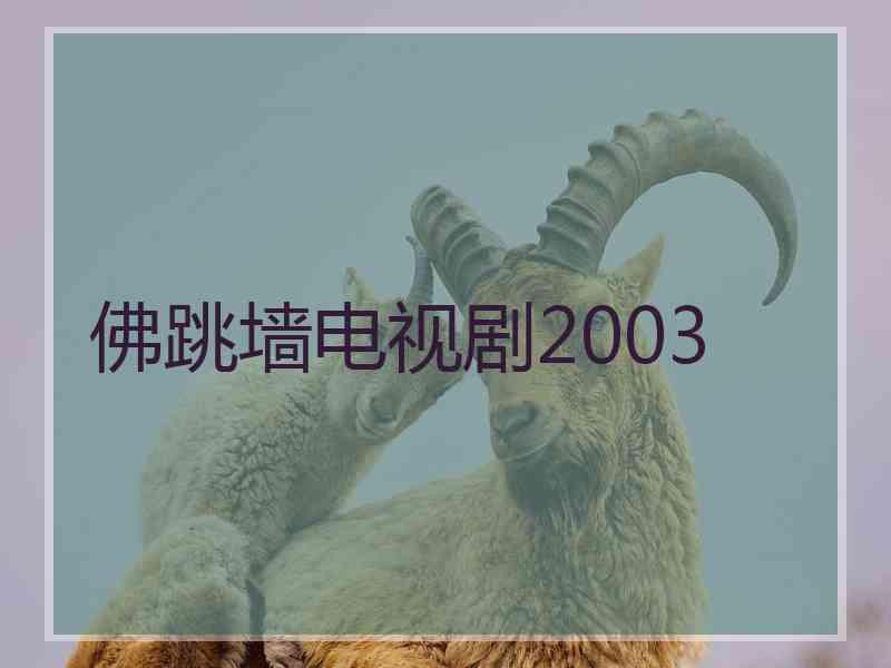 佛跳墙电视剧2003