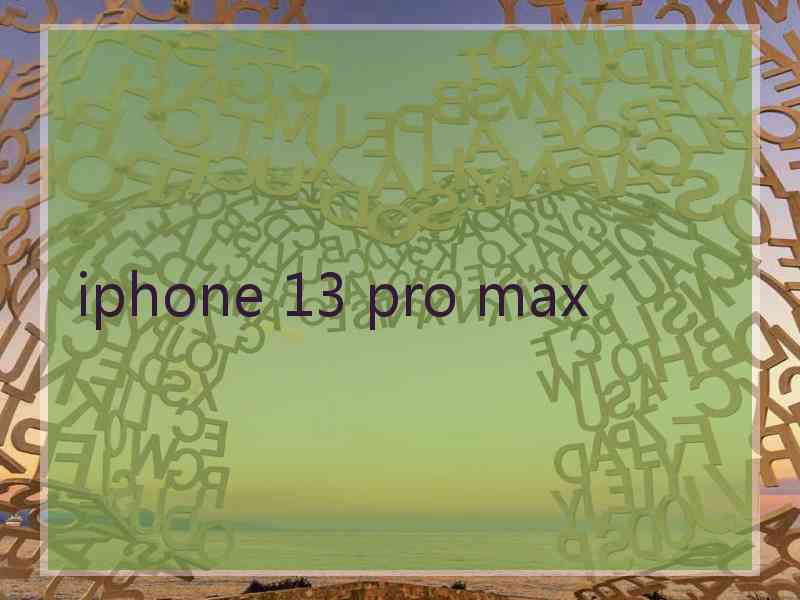 iphone 13 pro max