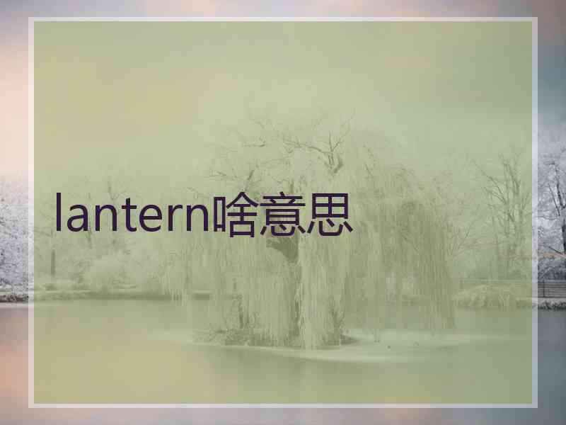 lantern啥意思