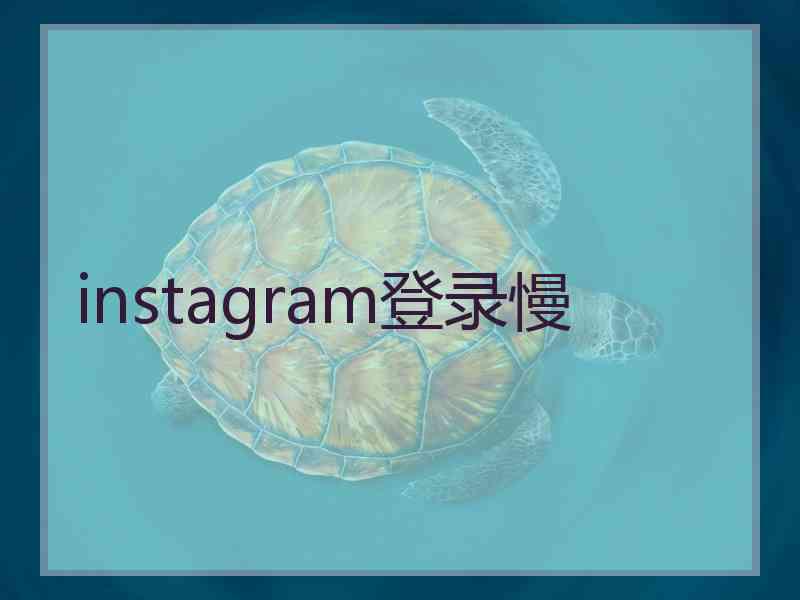 instagram登录慢