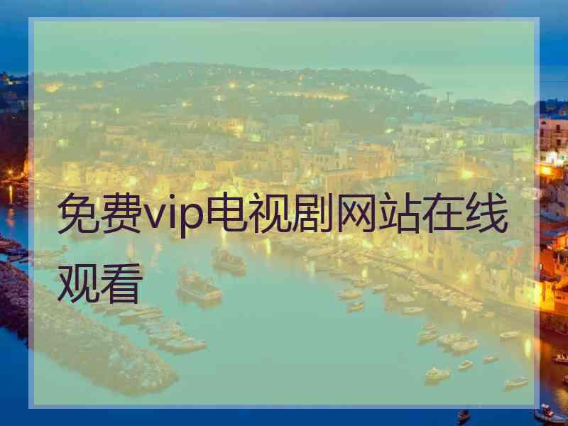 免费vip电视剧网站在线观看