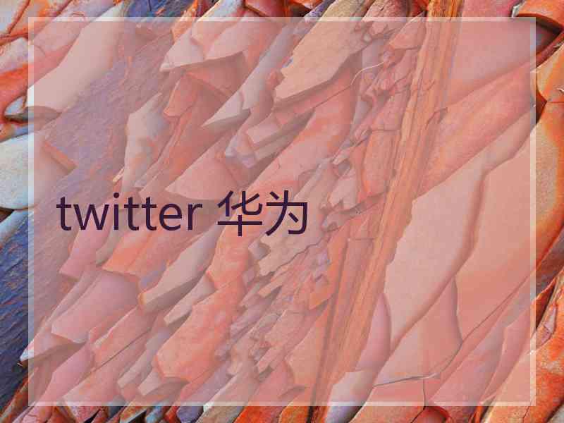 twitter 华为