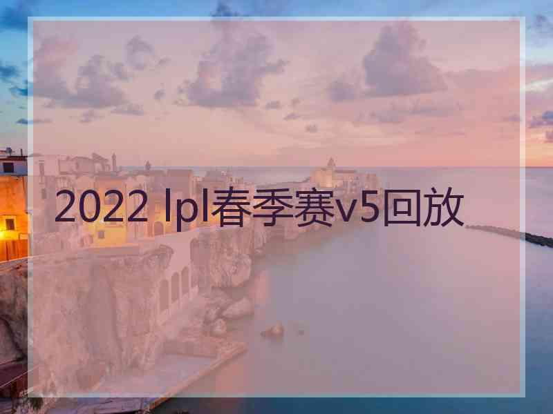 2022 lpl春季赛v5回放